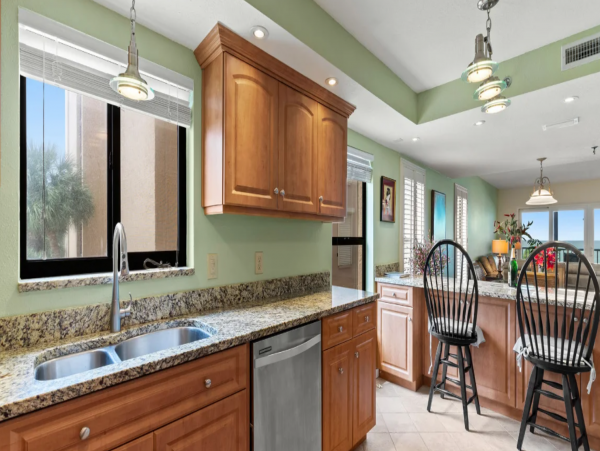 Updated 4th floor corner unit right on the Gulf
